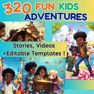 820 Anime Reels + 320 Fun Kids Adventures: Storybooks, Videos, & Editable Templates (Resell Rights Included)