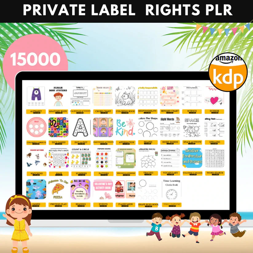 15,000 Pages Educational Resources for Children | Printables With Resell Rights