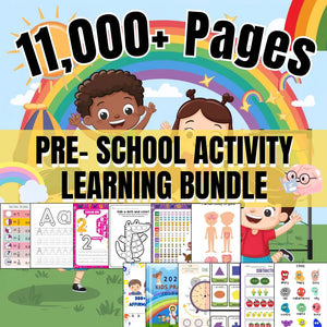 11000+ Preschool Kindergarten Printable Activity Worksheets With Resell Rights